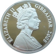 5 Pounds - Elizabeth II Warship in full sail obverse image