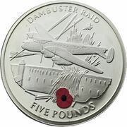 5 Pounds - Elizabeth II Dambuster Raid, United Kingdom, 2005 reverse image