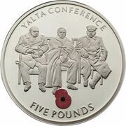 5 Pounds - Elizabeth II Yalta Conference, United Kingdom, 2005 reverse image