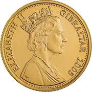 5 Pounds - Elizabeth II The end of world war VE- day; Gold Proof obverse image