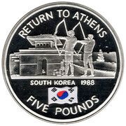 5 Pounds - Elizabeth II 2004 Summer Olympics - South Korea, United Kingdom, 2005 reverse image