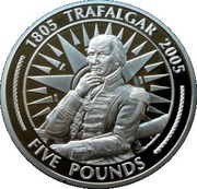 5 Pounds - Elizabeth II Lord Cuthbert Collingwood, United Kingdom, 2005 reverse image