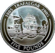 5 Pounds - Elizabeth II Nelson Battle Tactics, United Kingdom, 2005 reverse image