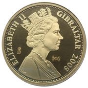 5 Pounds - Elizabeth II Death of Horatio Nelson; Gold Proof with 200 obverse image
