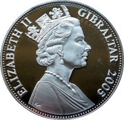 5 Pounds - Elizabeth II HMS Agamemnon at Calvi obverse image