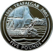 5 Pounds - Elizabeth II HMS Agamemnon at Calvi, United Kingdom, 2005 reverse image