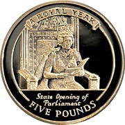 5 Pounds - Elizabeth II State Opening of Parliament, United Kingdom, 2005 reverse image