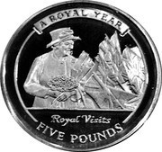 5 Pounds - Elizabeth II Royal Visits, United Kingdom, 2005 reverse image