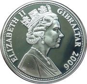 5 Pounds - Elizabeth II 80 Glorious years. Queen Elizabeth II and cheering crowd obverse image