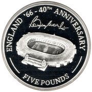 5 Pounds - Elizabeth II England '66 - Wembley Stadium, United Kingdom, 2006 reverse image