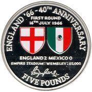 5 Pounds - Elizabeth II England '66 - England vs Mexico, United Kingdom, 2006 reverse image
