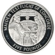 5 Pounds - Elizabeth II Maiden Test Flight of Concorde, United Kingdom, 2006 reverse image