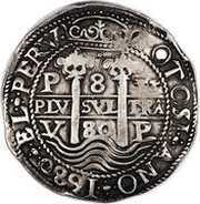 8 Reales - Charles II, Bolivia, 1667-1701 reverse image