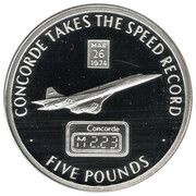 5 Pounds - Elizabeth II Concorde Takes the Speed Record, United Kingdom, 2006 reverse image