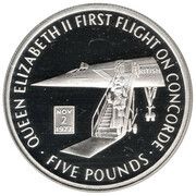 5 Pounds - Elizabeth II Elizabeth II First Flight on Concorde, United Kingdom, 2006 reverse image