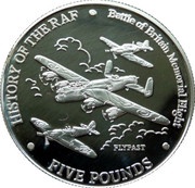 5 Pounds - Elizabeth II History of the RAF - Flypast, United Kingdom, 2007 reverse image
