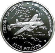 5 Pounds - Elizabeth II History of the RAF - Avro Lancaster, United Kingdom, 2007 reverse image
