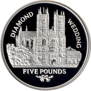 5 Pounds - Elizabeth II Diamond Wedding, United Kingdom, 2007 reverse image