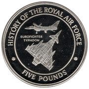 5 Pounds - Elizabeth II Eurofighter Typhoon, United Kingdom, 2008 reverse image