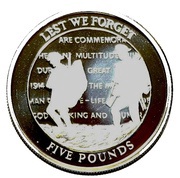 5 Pounds - Elizabeth II First World war Soldiers, United Kingdom, 2008 reverse image