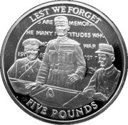 5 Pounds - Elizabeth II Signing the Armistice, United Kingdom, 2008 reverse image