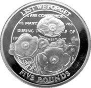 5 Pounds - Elizabeth II Poppies, United Kingdom, 2008 reverse image