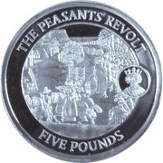5 Pounds - Elizabeth II The Peasants' Revolt, United Kingdom, 2008 reverse image