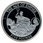 5 Pounds - Elizabeth II The Age of Empire, United Kingdom, 2008 reverse image