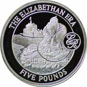 5 Pounds - Elizabeth II Elizabeth I, United Kingdom, 2008-2009 reverse image