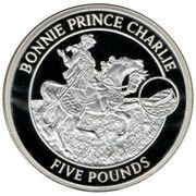 5 Pounds - Elizabeth II Bonnie Prince Charlie, United Kingdom, 2009 reverse image