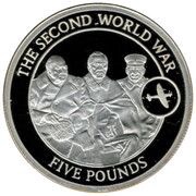 5 Pounds - Elizabeth II The Second World War, United Kingdom, 2009 reverse image