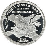 5 Pounds - Elizabeth II Outbreak WWI - Air, United Kingdom, 2014 reverse image