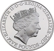 5 Pounds - Elizabeth II The Legend of Saint George obverse image
