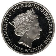 5 Pounds - Elizabeth II The Legend of Saint George; Colourised obverse image