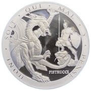 5 Sovereigns - Elizabeth II Let the Battle Commence; sovereign, United Kingdom, 2020 reverse image