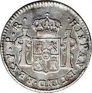½ Real - Charles III, Bolivia, 1773-1786 reverse image