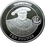 10 Pounds - Elizabeth II King Henry VIII, United Kingdom, 2009 reverse image
