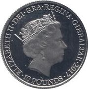10 Pounds - Elizabeth II Platinum Wedding obverse image