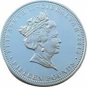 15 Pounds - Elizabeth II The Evacuation of the Gibraltarians obverse image