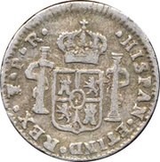½ Real - Charles IV, Bolivia, 1789-1791 reverse image