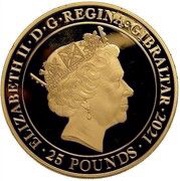 25 Pounds - Elizabeth and the Lion obverse image