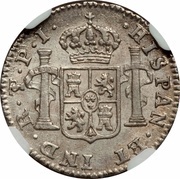 ½ Real - Charles IV, Bolivia, 1791-1809 reverse image