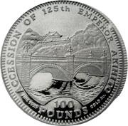 100 Pounds - Elizabeth II Accession of the Akihito, United Kingdom, 1990 reverse image