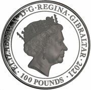 100 Pounds - Elizabeth and the Lion obverse image