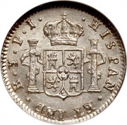 ½ Real - Fernando VII, Bolivia, 1814-1825 reverse image