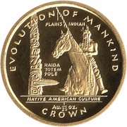 1⁄25 Crown - Elizabeth II Native American Culture, United Kingdom, 1997 reverse image