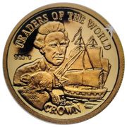 1⁄25 Crown - Elizabeth II Captain Cook, United Kingdom, 1997 reverse image