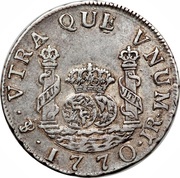 2 Reales - Carlos III, Bolivia, 1767-1770 reverse image
