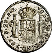 2 Reales - Carlos III, Bolivia, 1773-1789 reverse image