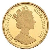 ⅒ Crown - Elizabeth II Javelin Thrower obverse image